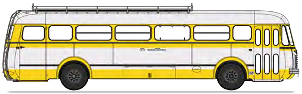 REE Modeles CB-121 - BUS R4190 Yellow and White - SNCF - Rodez - Séverac (81)
